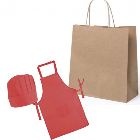 Avental infantil com bolsa