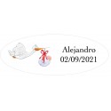 Adesivos de batismo personalizados