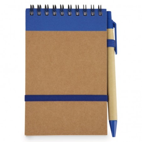 Caderno com caneta e adesivo de aniversário