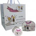 Conjunto de presente de casamento com espelho bolsa e bolsa