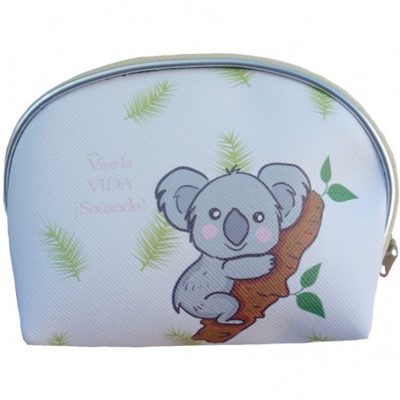 Presente com desenho de coala bolsa espelho e bolsa