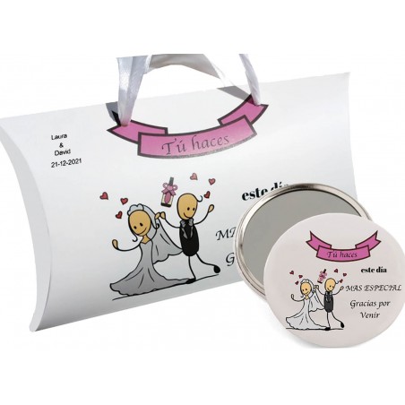 Espelho e caixa personalizados para casamentos