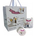 Conjunto de presente de casamento bolsa espelho e bolsa personalizada