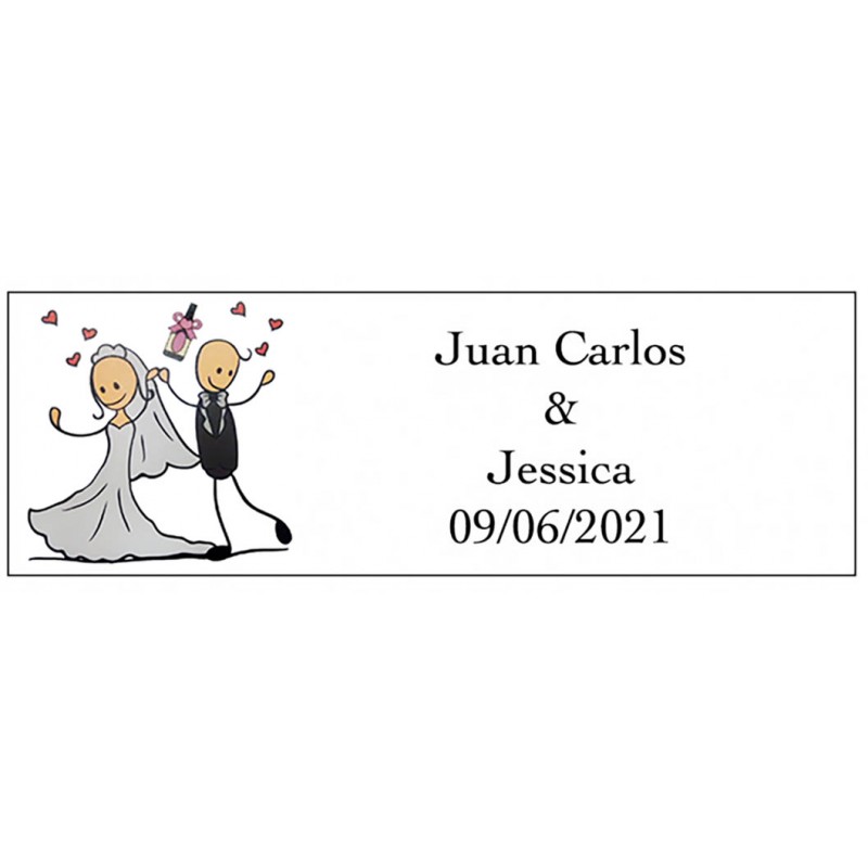 Adesivo você faz este dia retangular personalizado casamento