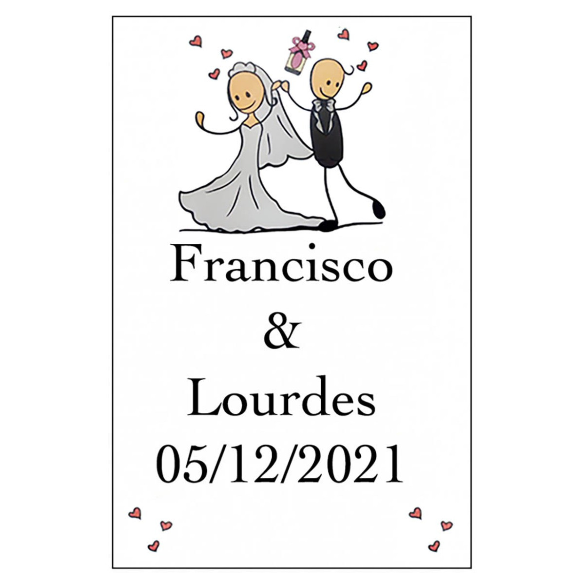 Adesivo que você faz neste dia grande casamento personalizado