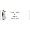 Adesivo toda aventura retangular personalizado casamentos