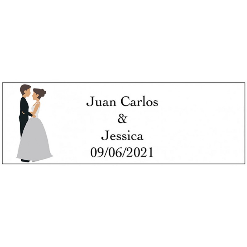 Adesivo toda aventura retangular personalizado casamentos