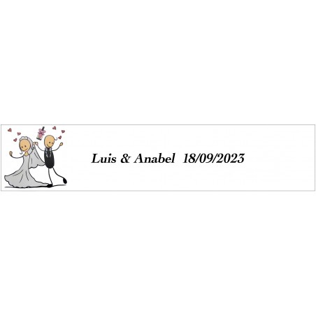 Adesivo você faz este dia retangular personalizado casamentos