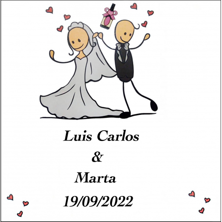Adesivo de casamento personalizado You Make This Day Square
