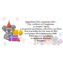 Convite personalizado de aniversário de coala