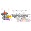 Convite personalizado do koala para o aniversário
