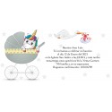 Convites personalizados para batizado de unicórnio