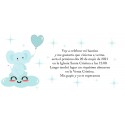 Convites de batizado elefante azul personalizado