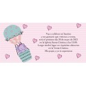 Convites personalizados de batismo de elefante rosa