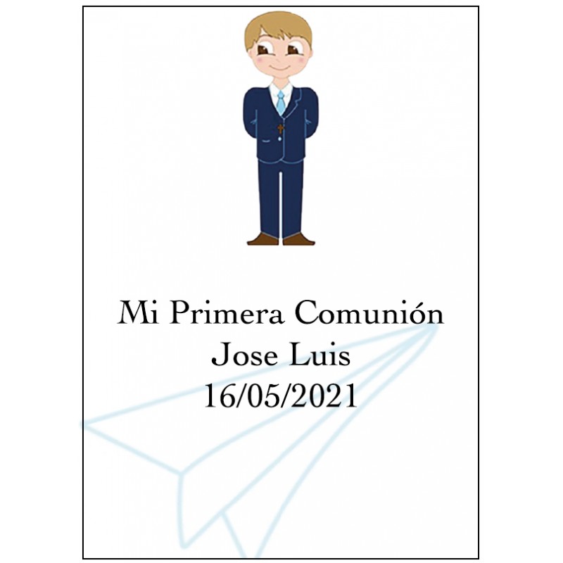 Adesivo comunhão menino grande personalizado