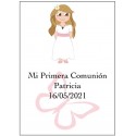 Adesivo grande personalizado para comunhão de menina