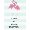 Adesivo grande de flamingo personalizado para casamentos