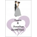 Adesivo personalizado grande para casamento de aventura