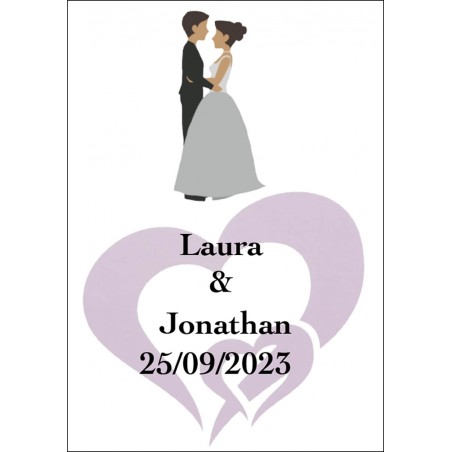 Adesivo personalizado grande para casamento de aventura
