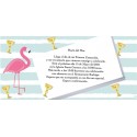 Convite de flamingo personalizado para comunhão
