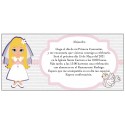 Convite de comunhão menina personalizado