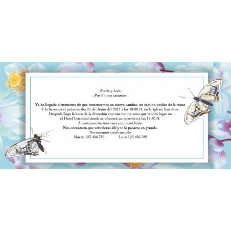 Convites de casamento borboleta