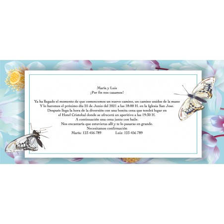 Convites personalizados borboleta do casamento