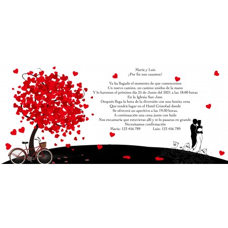 Convites de casamento personalizados árvore da vida