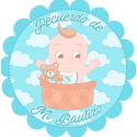 Adesivo para batizado bebê menino