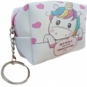 Porta-moedas chaveiro com caneta e bolsa personalizada de unicórnio
