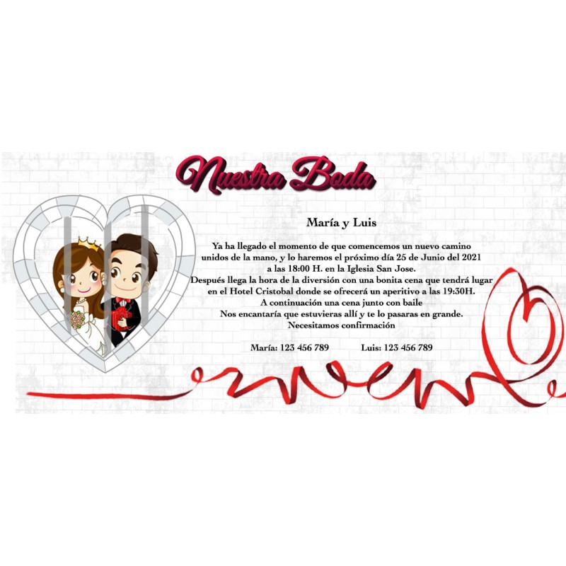 Convites de casamento personalizados e baratos