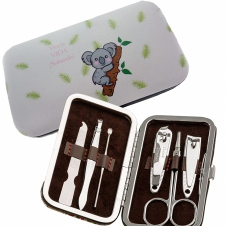 Conjunto de manicure koala personalizado com bolsa para casamento