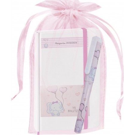 Caderno De Elefante Personalizado Com Saco De Batizado De...