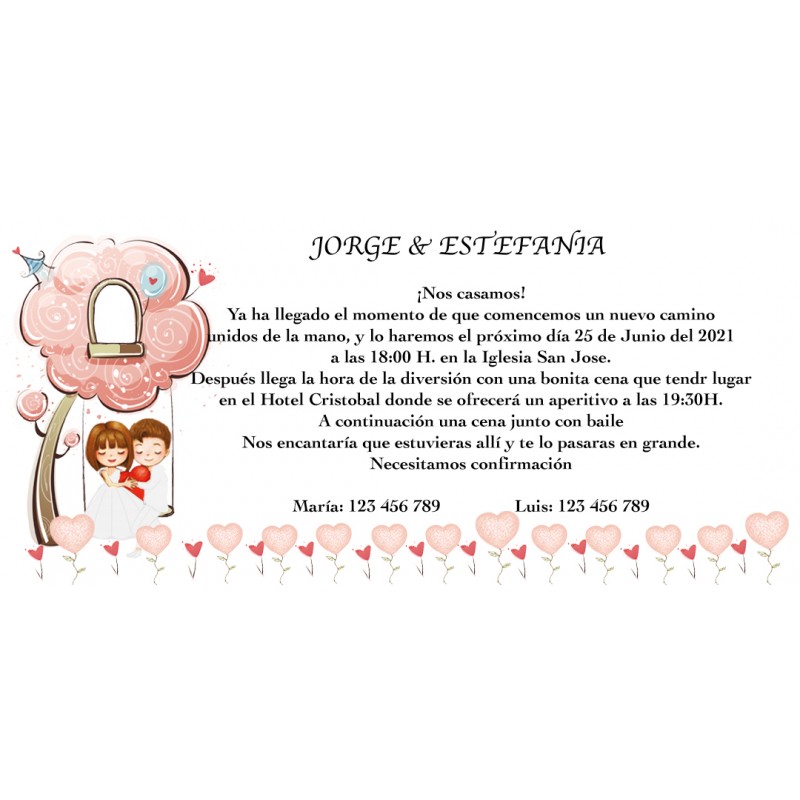 Convites De Casamento Personalizados Românticos