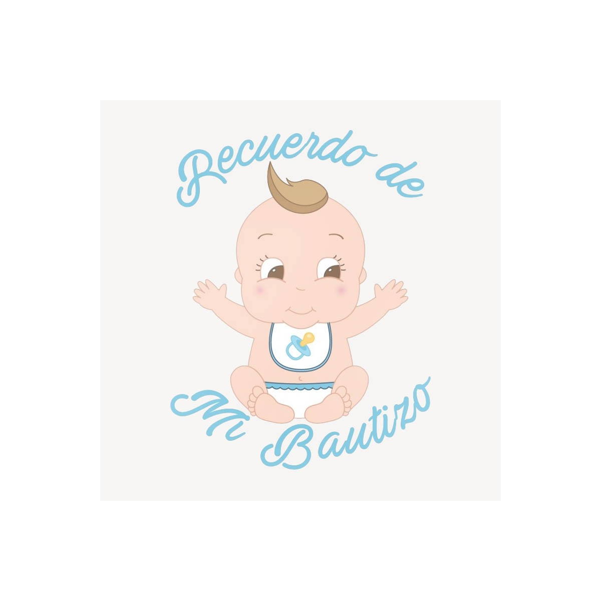 Garoto adesivo de batizado