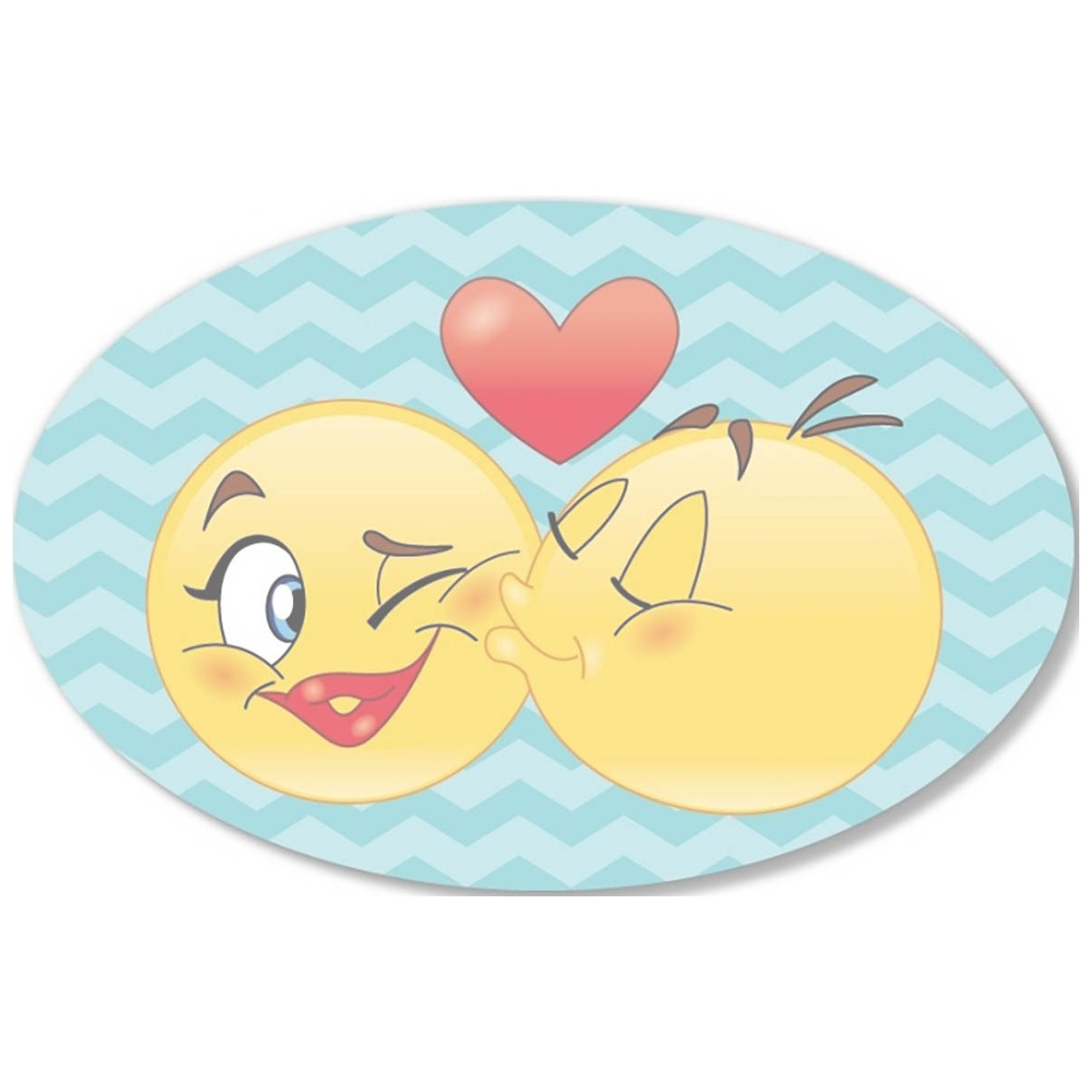 Adesivo de emoticon casal