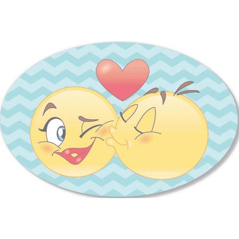 Adesivo de emoticon casal
