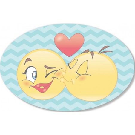 Adesivo de emoticon casal