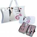 Conjunto de manicure casamento personalizado com caixa e frase
