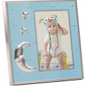 Porta fotografias azul com saco
