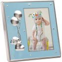 Porta fotografias azul com saco