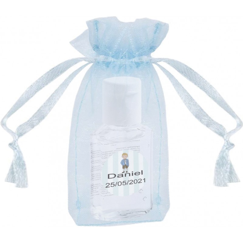 Gel hidroalcoólico detalhes de comunhão personalizados