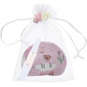 Porta-moeda de lhama e caneta com bolsa de organza