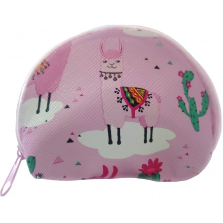 Porta-moeda de lhama e caneta com bolsa de organza