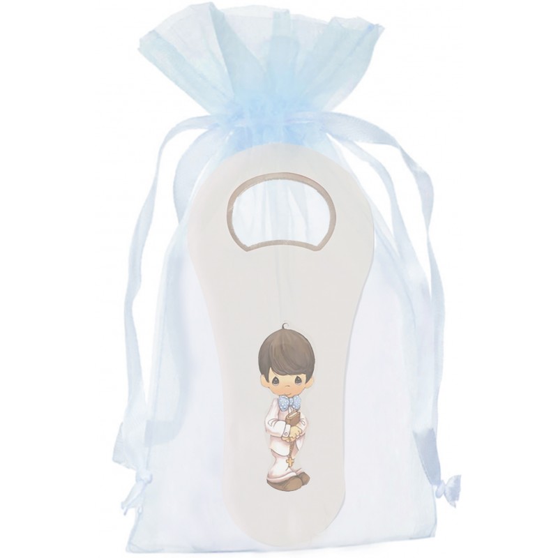 Abridor branco para comunhão em bolsa de organza