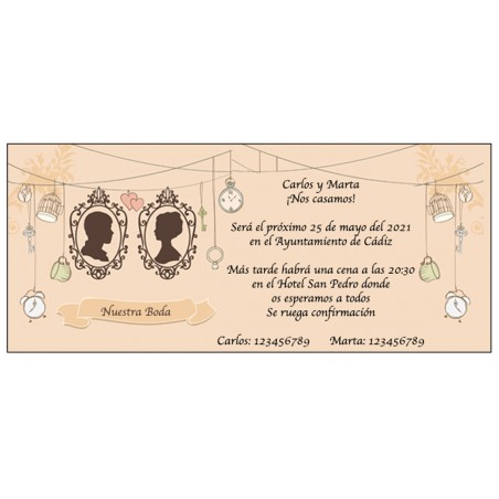 Convite para casamento estilo vintage