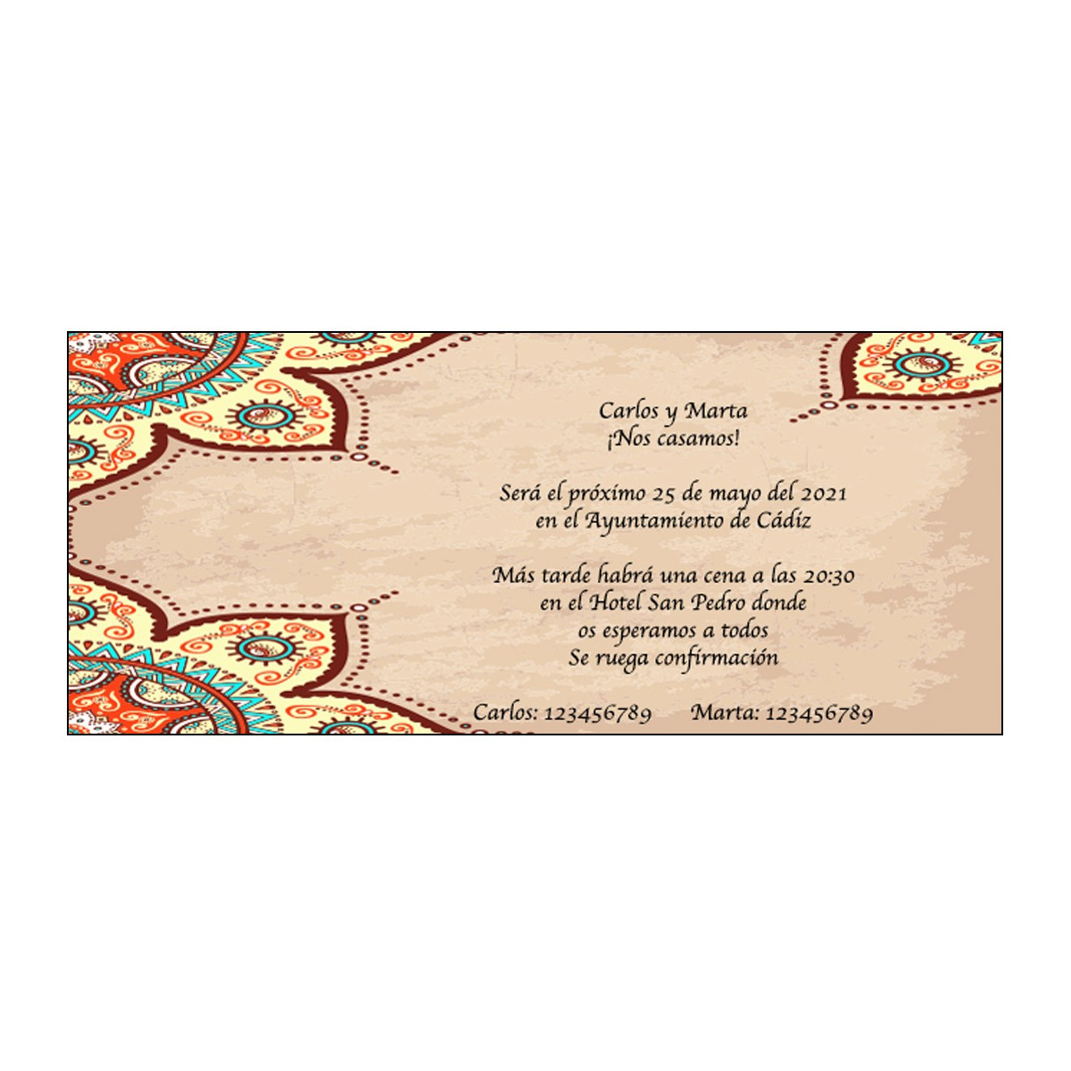 Convites de casamento retrô