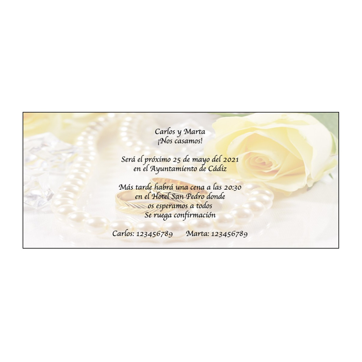 Convites de casamento originais pérolas