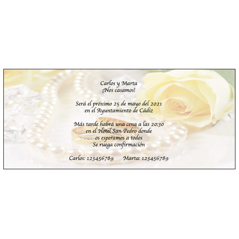 Convites de casamento originais pérolas