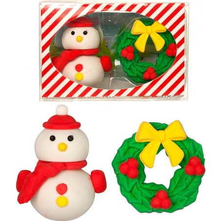 Conjunto de 2 borrachas de Natal